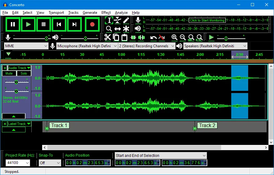 Audacity Theme Hi Contra st
