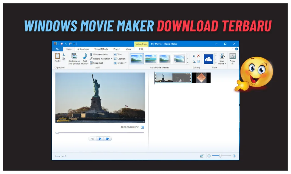 Windows Movie Maker interface
